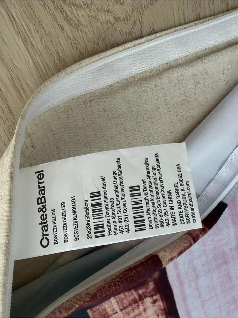 Crate & Barrel pillow covers